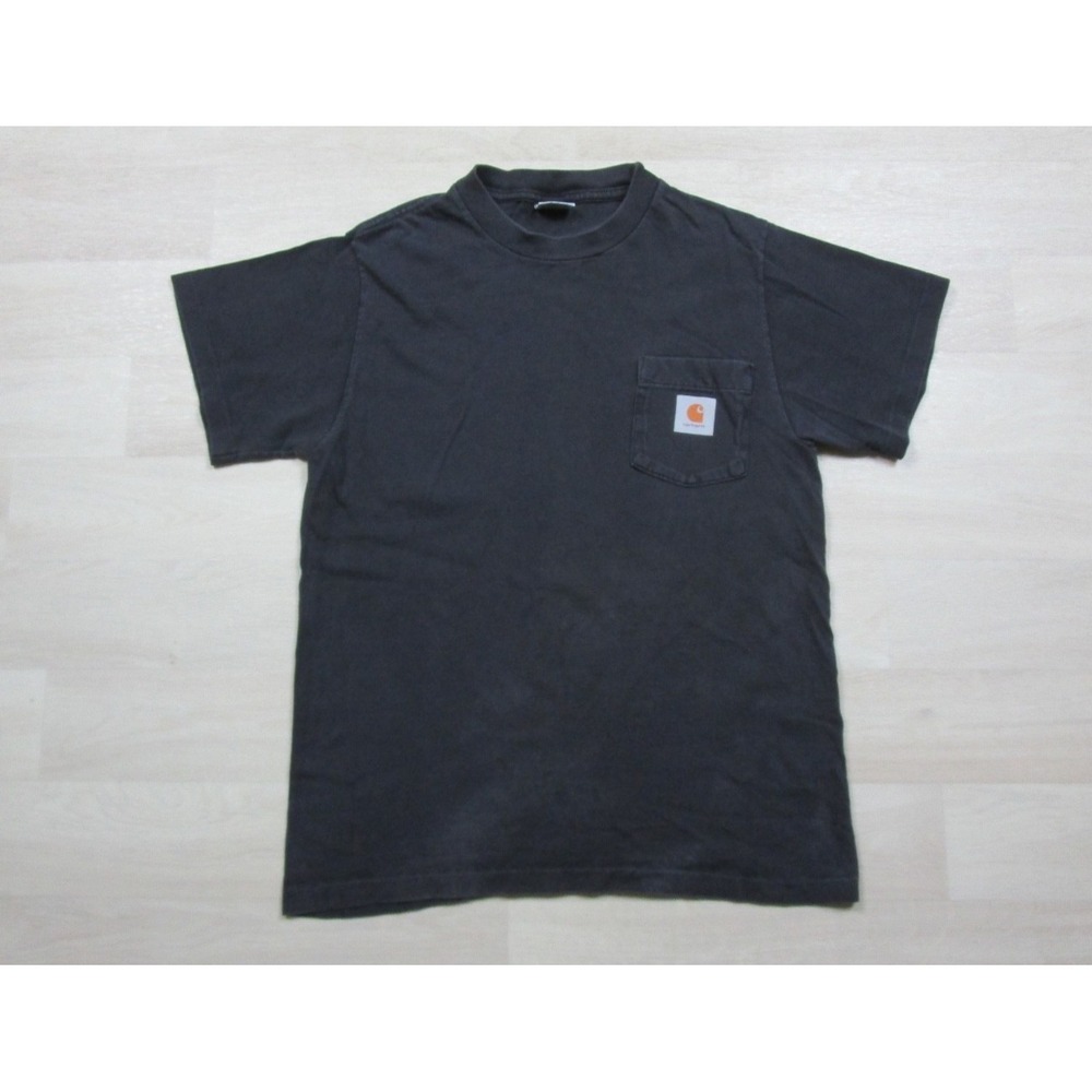 Vintage 90s Carhartt Printed Pocket Logo T Shirt Men's (M) Black Single Stitch